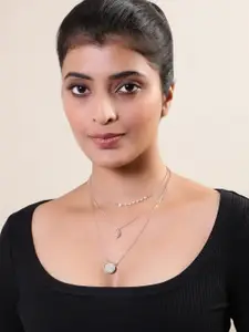 Madame Rose Gold & White Rose Gold-Plated Layered Necklace