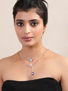 Madame Rose Gold & White Rose Gold-Plated Layered Necklace