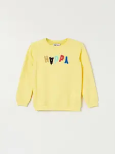 Fame Forever by Lifestyle Boys Yellow Printed Pure Cotton Sweatshirt