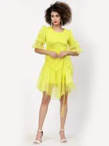 LELA Bell Sleeves Fit and Flare Dress