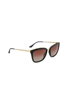 OPIUM Women Brown Lens & Black Cateye Sunglasses with UV Protected Lens OP-1960-C03
