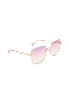 OPIUM Women Pink Lens & Gold-Toned Square Sunglasses with UV Protected Lens OP-1963-C03