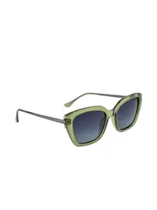 OPIUM Women Blue Lens & Green Rectangle Sunglasses with UV Protected Lens OP-1956-C04