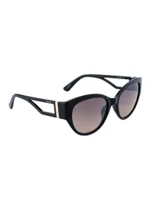 OPIUM Women Brown Lens & Black Oval Sunglasses with UV Protected Lens OP-10081-C01