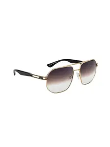 OPIUM Men Grey Lens & Gold-Toned Square Sunglasses with UV Protected Lens OP-1936-C03