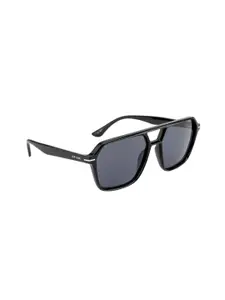 OPIUM Men Grey Lens & Black Square Sunglasses with UV Protected Lens OP-1949-C01-Black