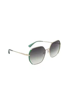 OPIUM Women Grey Lens & Gold-Toned Square Sunglasses with UV Protected Lens OP-1955-C04