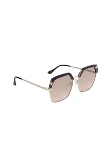 OPIUM Women Brown Lens & Gold-Toned Other Sunglasses with UV Protected Lens OP-1950-C02