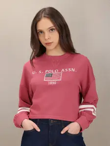 U.S. Polo Assn. Women Printed Cotton Sweatshirt