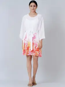 First Resort by Ramola Bachchan Women White Floral Dress