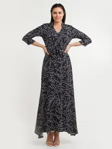 Zink London Geometric Printed Maxi Dress