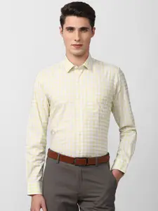 Peter England Men Slim Fit Checked Formal Shirt