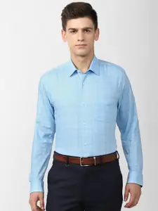Peter England Men Checked Cotton Formal Shirt