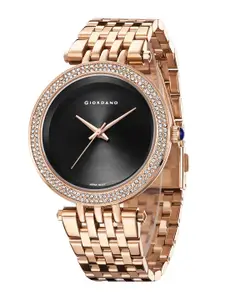 GIORDANO Women Embellished Dial & Bracelet Style Straps Analogue Watch GZ-60015-33