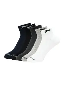 Slazenger Men Pack Of 5 Assorted Solid Ankle Length Socks