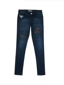 Gini and Jony Girls Blue Regular Fit Mid-Rise Jeans