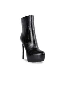 London Rag Women Textured Black Boot