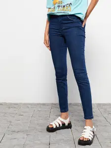 LC Waikiki Women Navy Blue Skinny Fit Stretchable Jeans