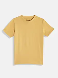 METRO KIDS COMPANY Boys Yellow Solid T-shirt