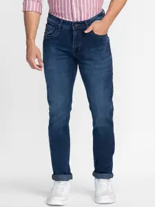 Oxemberg Men Blue Lean Slim Fit Light Fade Jeans