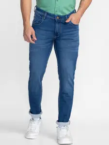 Oxemberg Men Blue Lean Slim Fit Light Fade Jeans