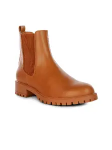 London Rag Women Tan Brown Chelsea Boots