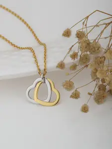 VANBELLE Women Gold-Toned & Silver-Toned Sterling Silver Gold-Plated Necklace