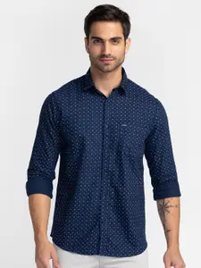 Oxemberg Men Classic Slim Fit Printed Casual Shirt