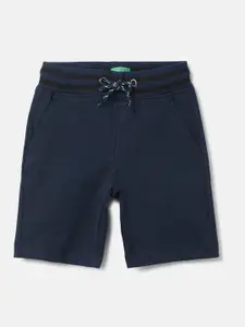 United Colors of Benetton Boys Navy Blue Cotton Shorts