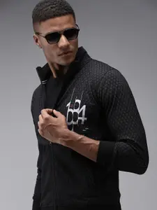 SHOWOFF Men Black Printed Cotton Sweatshirt