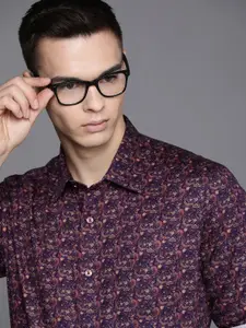 Louis Philippe Gods & Kings Men Classic Fit Printed Giza Cotton Formal Shirt