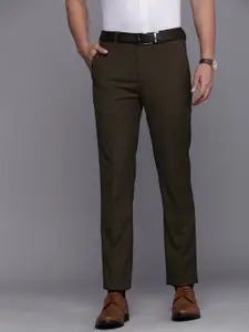 Louis Philippe Men Striped Slim Fit Trousers