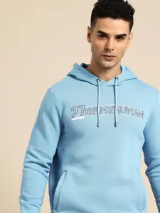 Being Human Brand Logo Printed Hooded Sweatshirt