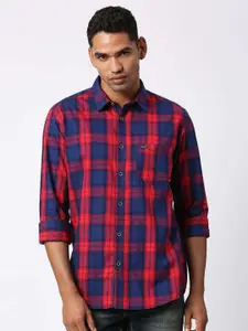 Pepe Jeans Men Red Checked Casual Shirt