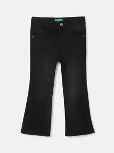 United Colors of Benetton Girls Black Bootcut Jeans