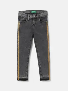 United Colors of Benetton Girls Skinny Fit Heavy Fade Jeans