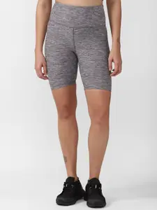 FOREVER 21 Women Purple Textured Cycling Shorts