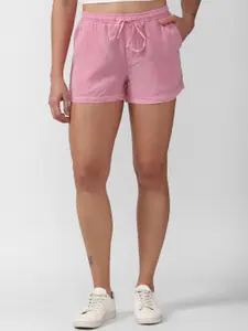 FOREVER 21 Women Pink Solid Shorts