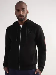True Religion Men Black Hooded Sweatshirt