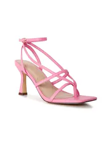 London Rag Pink PU Stiletto Heels