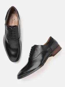 Louis Philippe Men Black Solid Formal Oxford Shoes