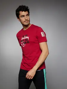 Celio Men Red FIFA WC'22 Printed Cotton T-shirt