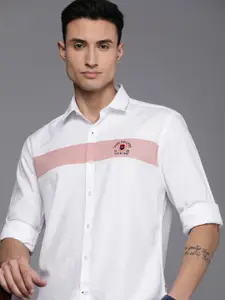Louis Philippe Sport Men Pure Cotton Slim Fit Striped Casual Shirt