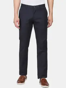 Blackberrys Men Navy Blue Slim Fit Chinos Trousers