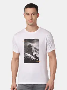 Blackberrys Men White Graphic Printed Cotton T-shirt