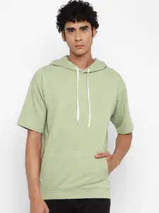 OFF LIMITS Men Green Hooded Sporty Sweatshirt