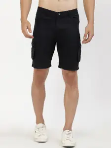 SAPPER Men Black Cotton Cargo Shorts