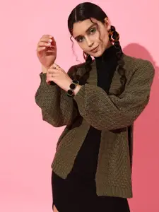 STREET 9 Self Design Front-Open Sweaters