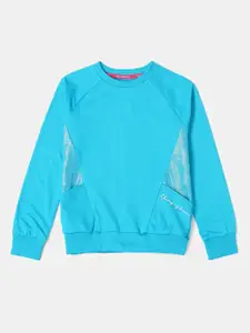 Jockey Girls Blue Cotton Sweatshirt