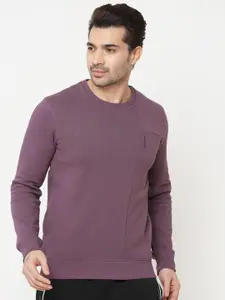 Sweet Dreams Men Purple Solid Sweatshirt